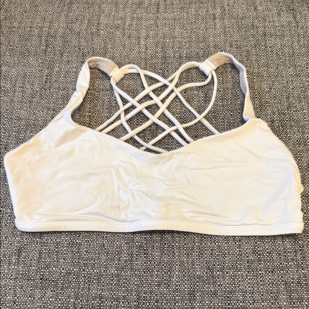 lululemon athletica White Strappy Back Sports Bra